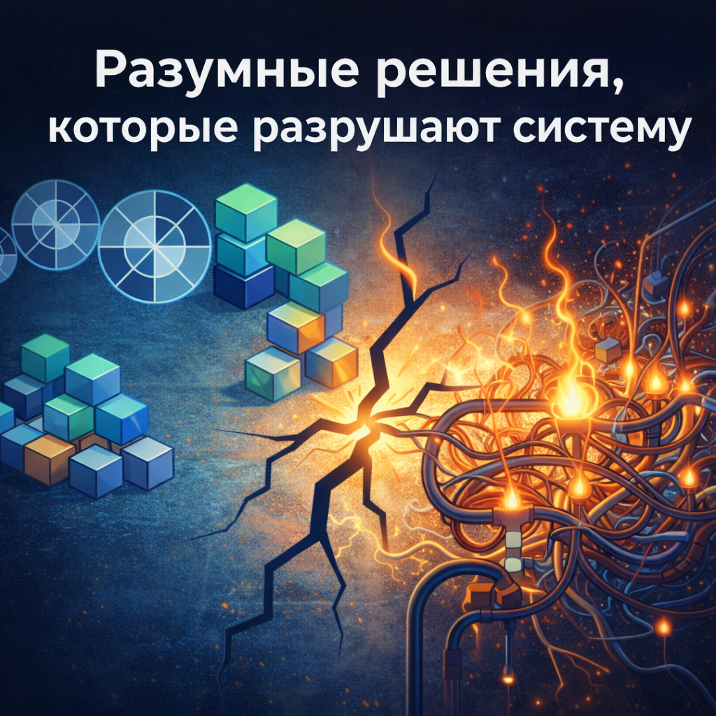 Абстрактная системная структура, где локальный порядок скрывает глобальный дисбаланс